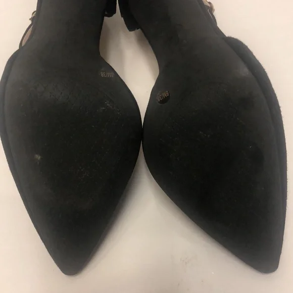 Jessica Simpson Carlette Heel Black Suede pump 8M - Picture 6 of 8